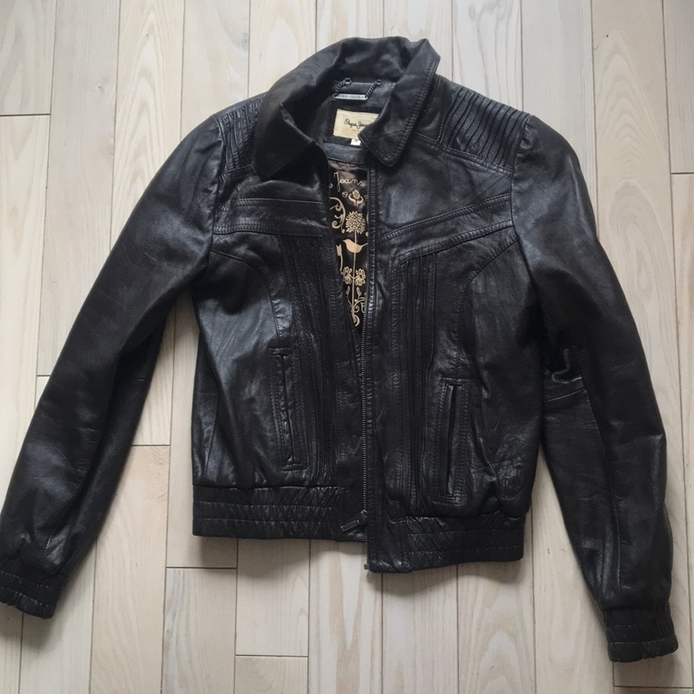 Pepe jeans leather jacket